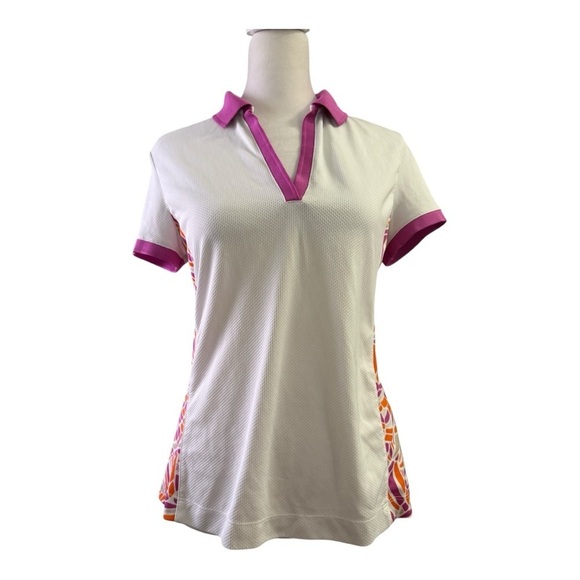 Callaway Tops - Women's Callaway White/Pink Golf Polo Small